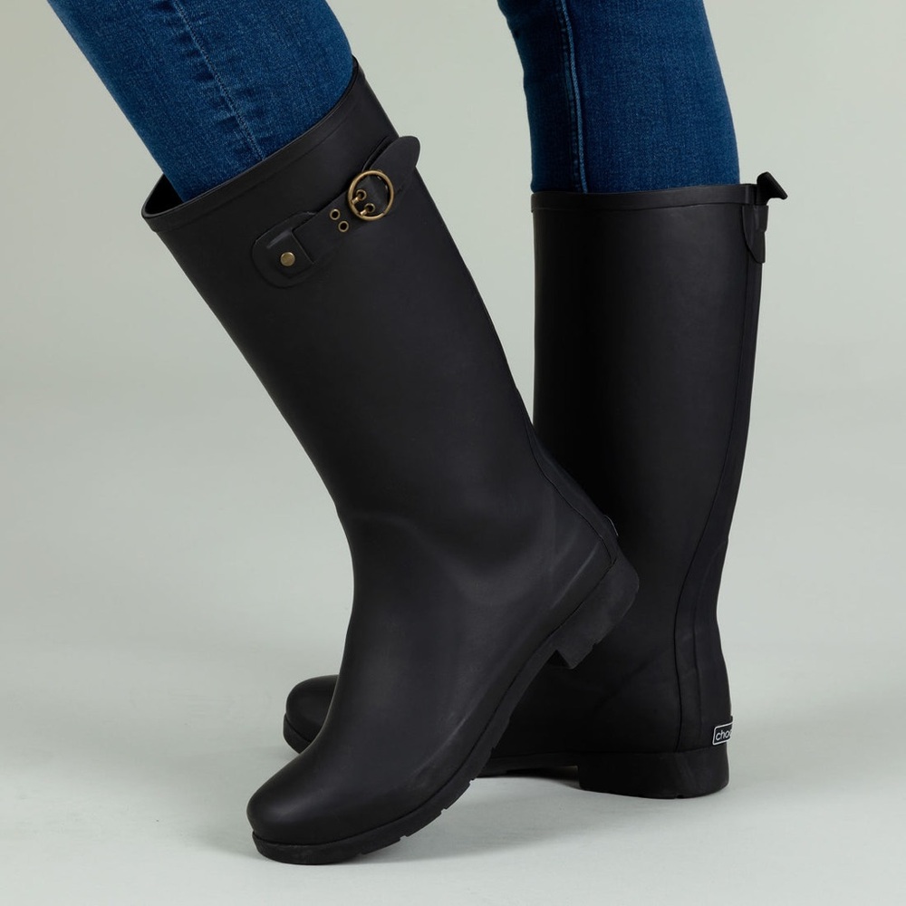NEW!! Women’s Chooka Eastlake Classic Tall Black Rain Boots Size 6